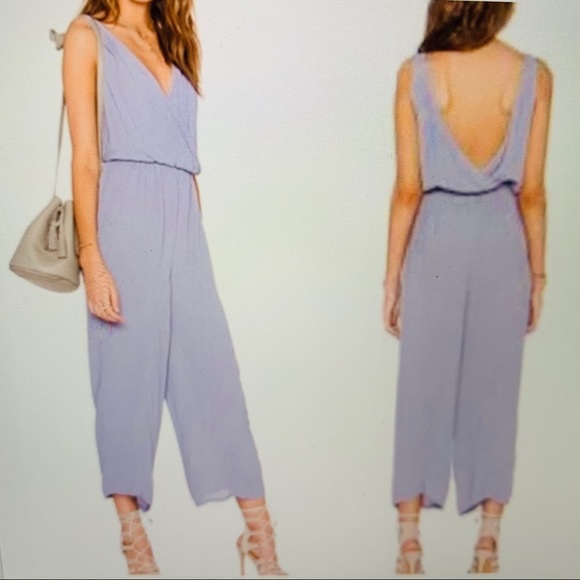 Privacy Please Pants - PRIVACY PLEASE GANSEL JUMPSUIT LIGHT BLUE-LILAC